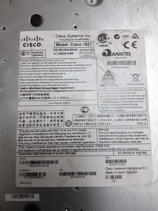 Маршрутизаторы CISCO 1921 и 2811