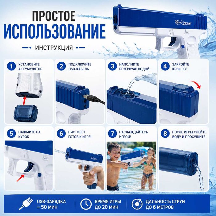 Водный пистолет. Новый