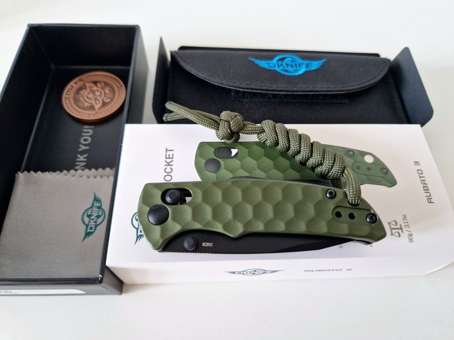 Cutit pliabil EDC Oknife Rubato 3, otel 154CM, rail lock, nou