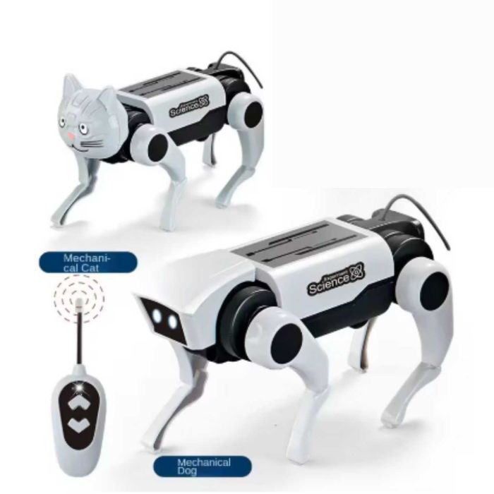 Jucărie DIY Robot Mecanic Model Pisica, Telecomanda, Set Educațional