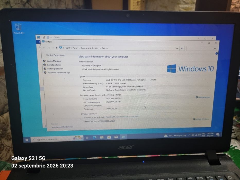 Vând schimb laptop Acer