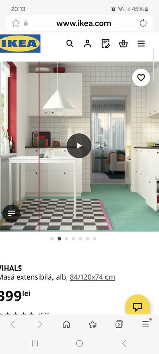 Masă extensibilă Vihals