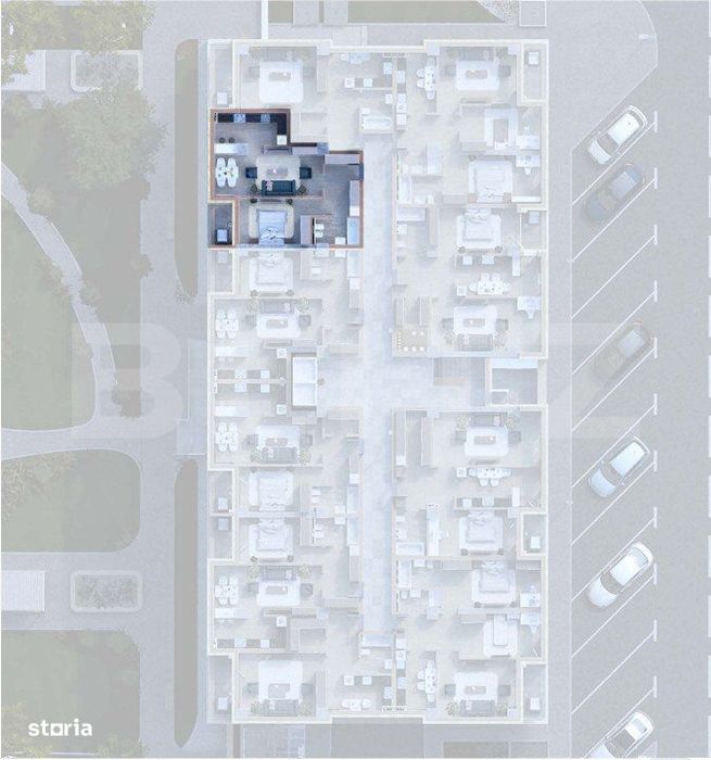 Apartament de 2 camere, 62 mp, Aleea Sadoveanu — fotografia 3