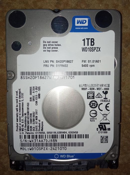 Продам жесткий диск HDD 1TB
