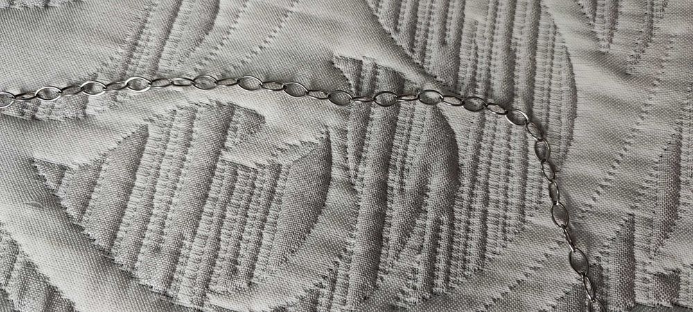 Сребърно родирано колие с естествен камък 55.76 грама / проба 925