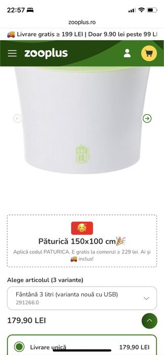 Fantana de apa pentru pisici Catit