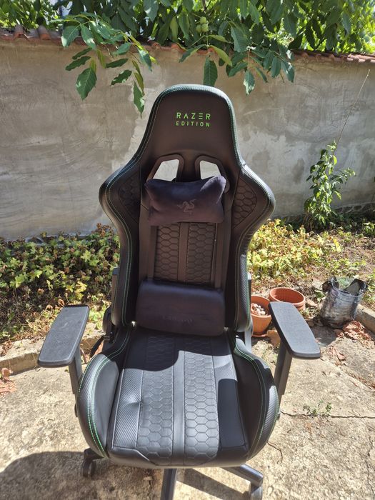 Геймърски стол – черно/зелено, Razer Type Z Edition (Legend), много добро състояние