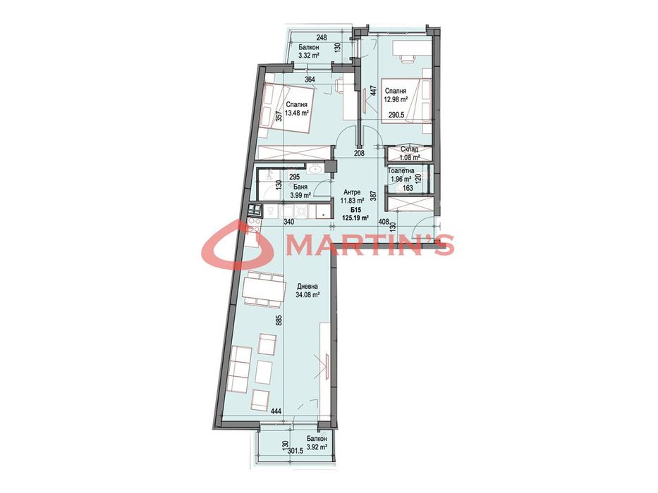 Продава се Тристаен апартамент в София, Сухата река - 125 кв.м за 1923 €/кв.м - Снимка #2