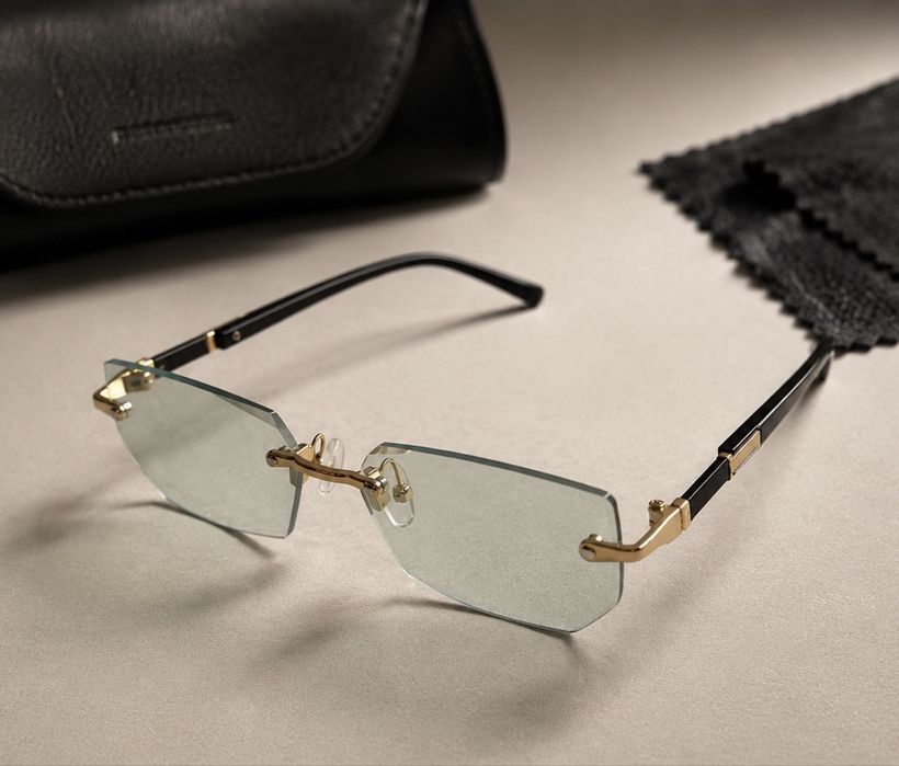 Слънчеви очила rimless в стил cartier