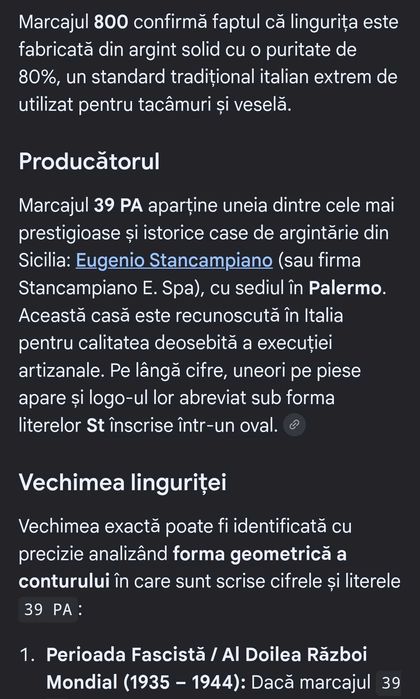 Set lingurite de argint