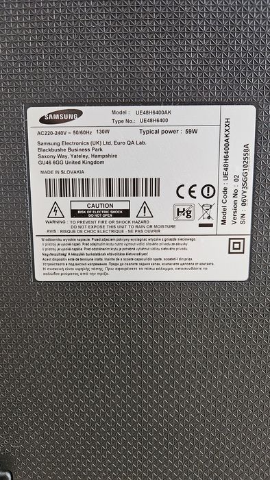 Televizor Samsung UE48H6400AK, diagonala 121 cm.