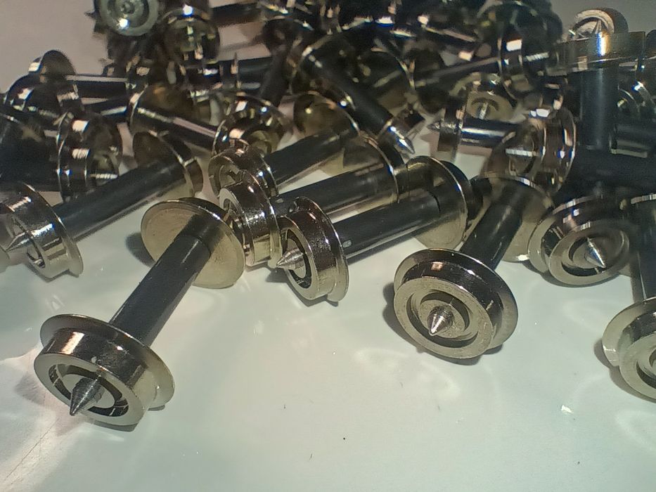 Roți Osii metalice izolate vagoane machetă trenuleț electric scara HO