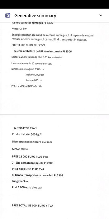 Peleti Linie- Presa - utilaje noi