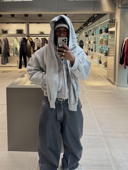 Серый худи balenciaga incognito