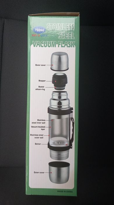 ПРОМО: НОВ Термос Kinghoff, 700 мл, с двойни стени и 2 чаши