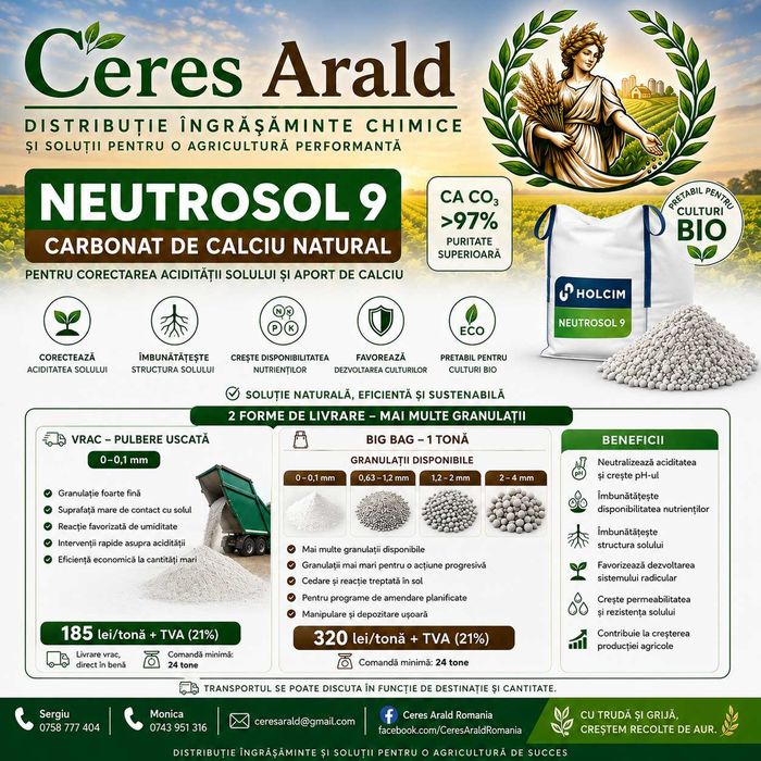 Amendament pentru soluri acide Neutrosol 9