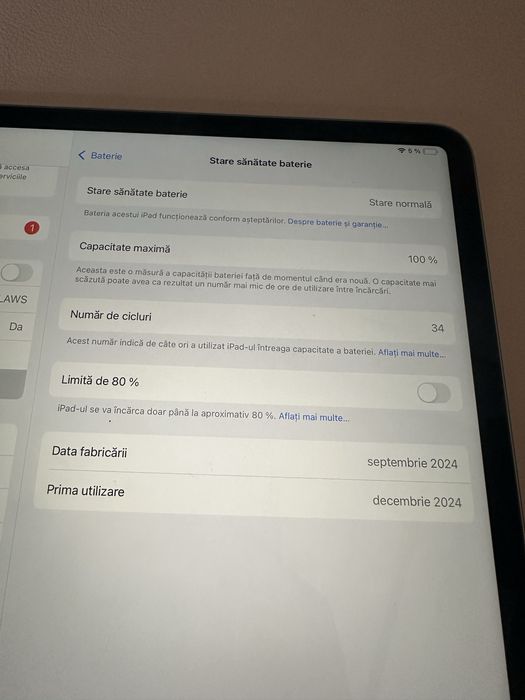 iPad Air 13 M2 128GB impecabila baterie 100% garantie Apple