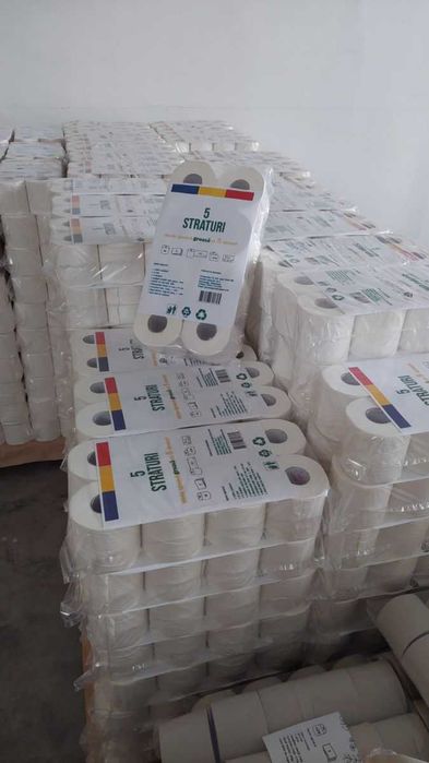 Hartie igienica 5 STRATURI 100% celuloza,pret de producator