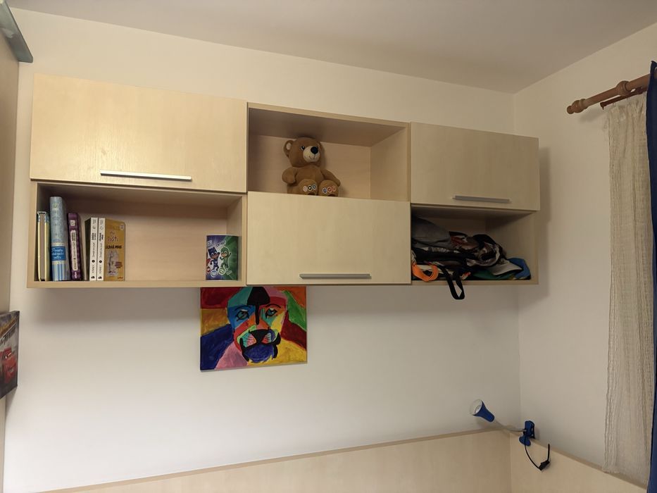Mobilier cu 2 paturi 190/90 si 180/80 pentru camera de copii