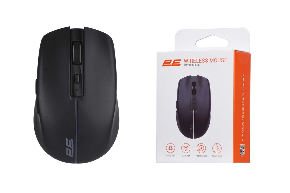 } Mouse 2E MF270 Silent Rechargeable WL Black