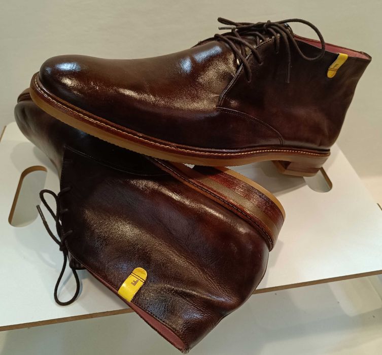 Ghete lace up 45 45.5 premium Floris Van Bommel piele naturala moale