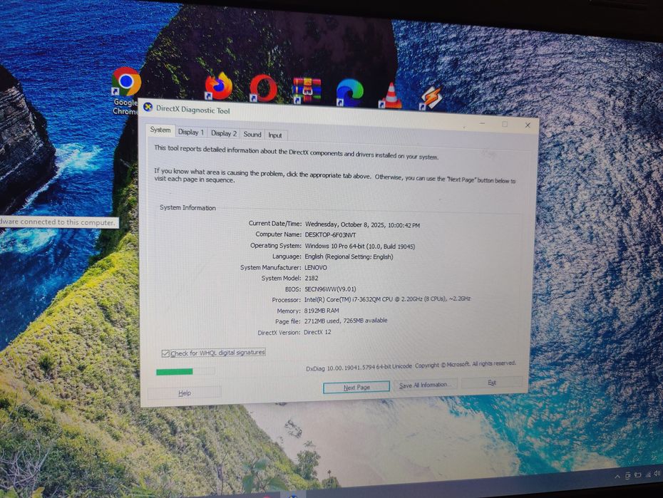 Laptop gaming Lenovo i7 display 17 video 4Gb Ram 8Gb ssd win 10 GTA CS