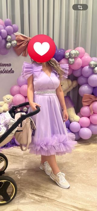 Rochie lila făcută pe comandă
