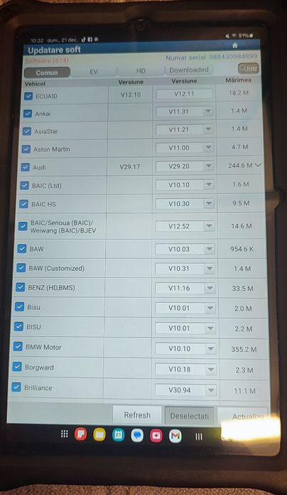 Tester diagnoza thinkdiag 2 + tableta Samsung + Diagzone / Launch x431