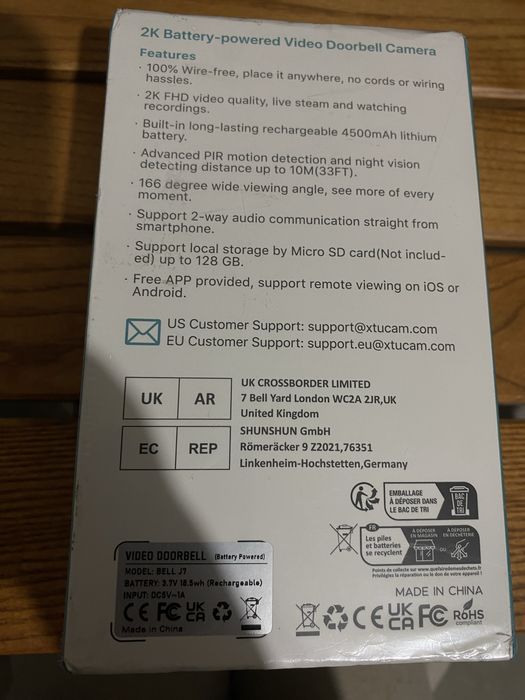 Sonerie video inteligent xtu j7