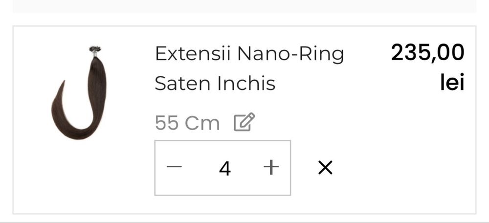 Extensii Nano-Ring șaten inchis