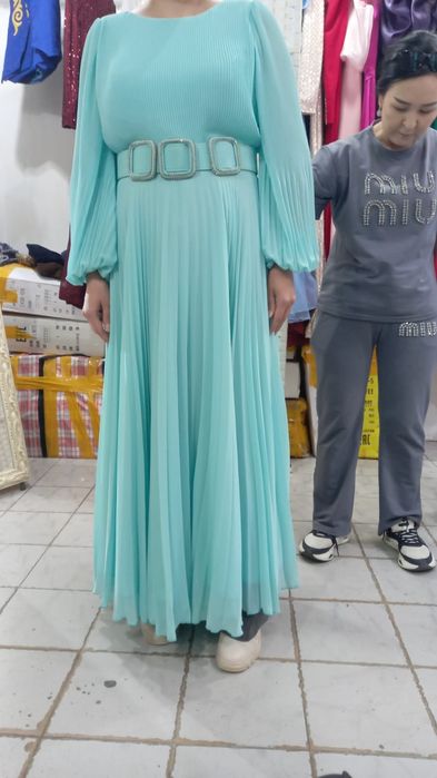 Вечерние синие платье
