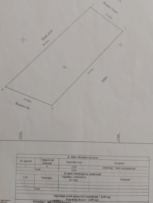 Vând teren 1250 mp,intravilan, intabulat în sat Soloneț ,com Todiresti