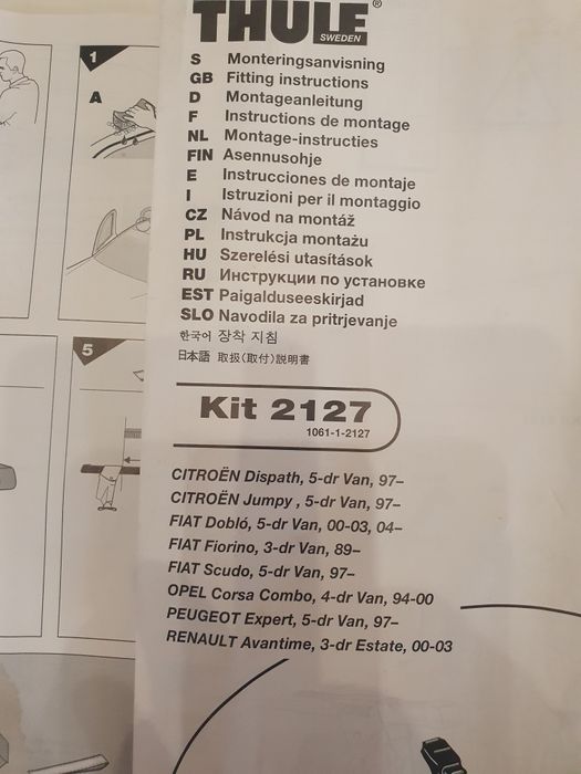 Bari universale transversale thule 135 cm Citroen,Renault,Fiat,Peugeot