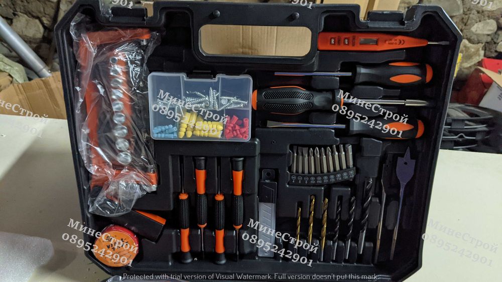 Акумулаторен ударен винтоверт DeWalt 24V 5Ah с 2 батерии Девалт 99част