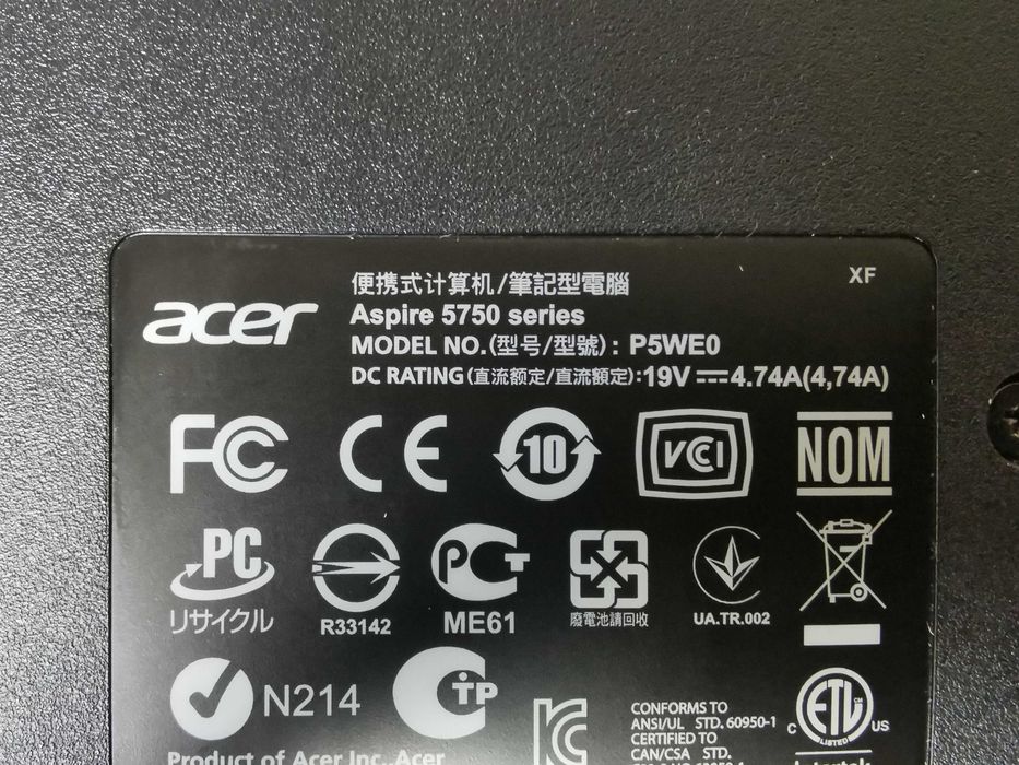 лаптоп Acer, 120 ssd, 8Gb RAM, Hdd