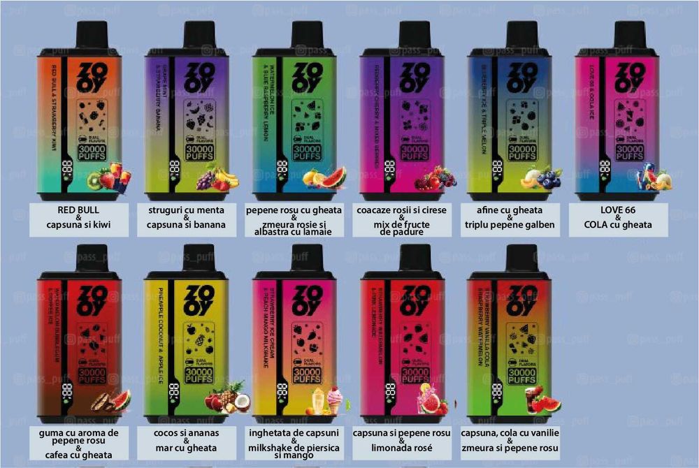 Vape Zooy30k cu 2 arome