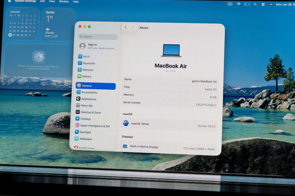 Macbook air M1 2020 256 GB 8 RAM  ПРОБЛЕМЕН ДИСПЛЕЙ