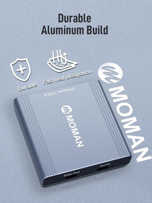 Moman 3-в-1 Четец за карти – CFexpress Type A/B и SD, USB 3.1 Gen 2