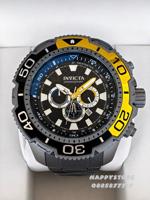 INVICTA Commandor Titanium Yellow 71 mm, Инвикта нов мъжки часовник