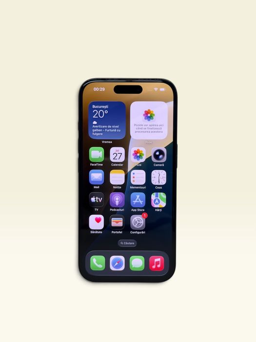 iPhone 16 Black 128GB Baterie 100% 1 ciclu de incarcare