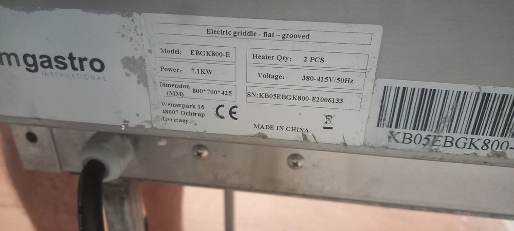 Grill electric 380v
