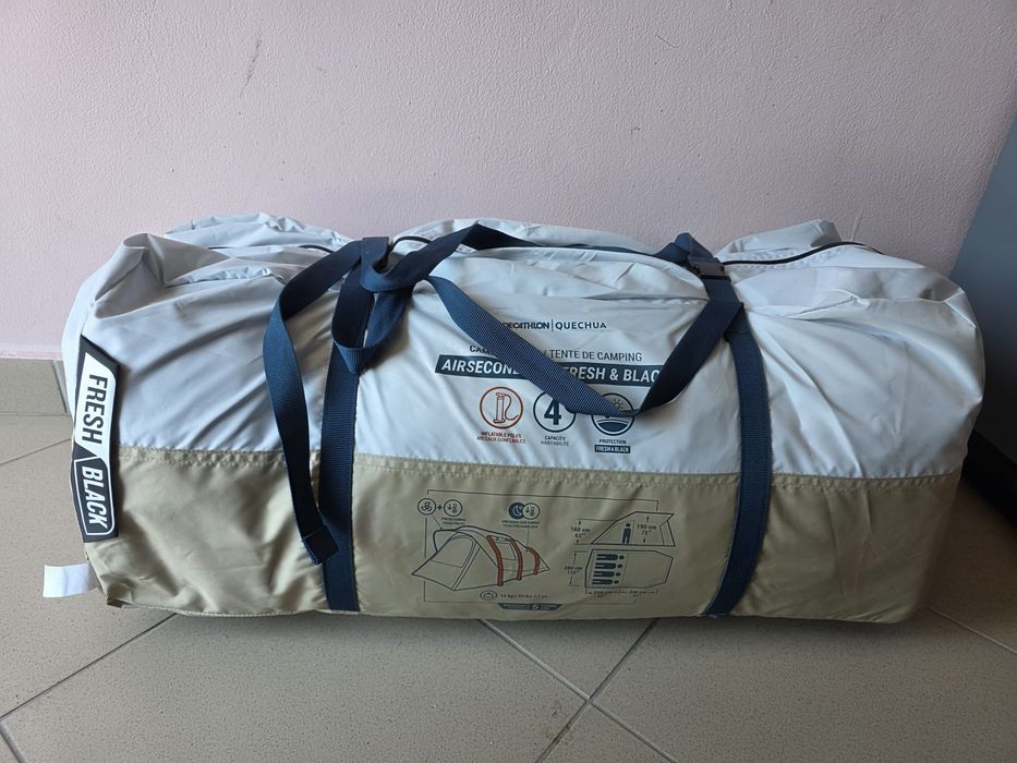 Cort camping gonflabil 4 persoane Air seconds, Nou, Decathlon