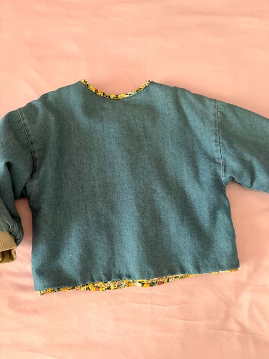 Детско дънково яке Zara - двулицево + подарък