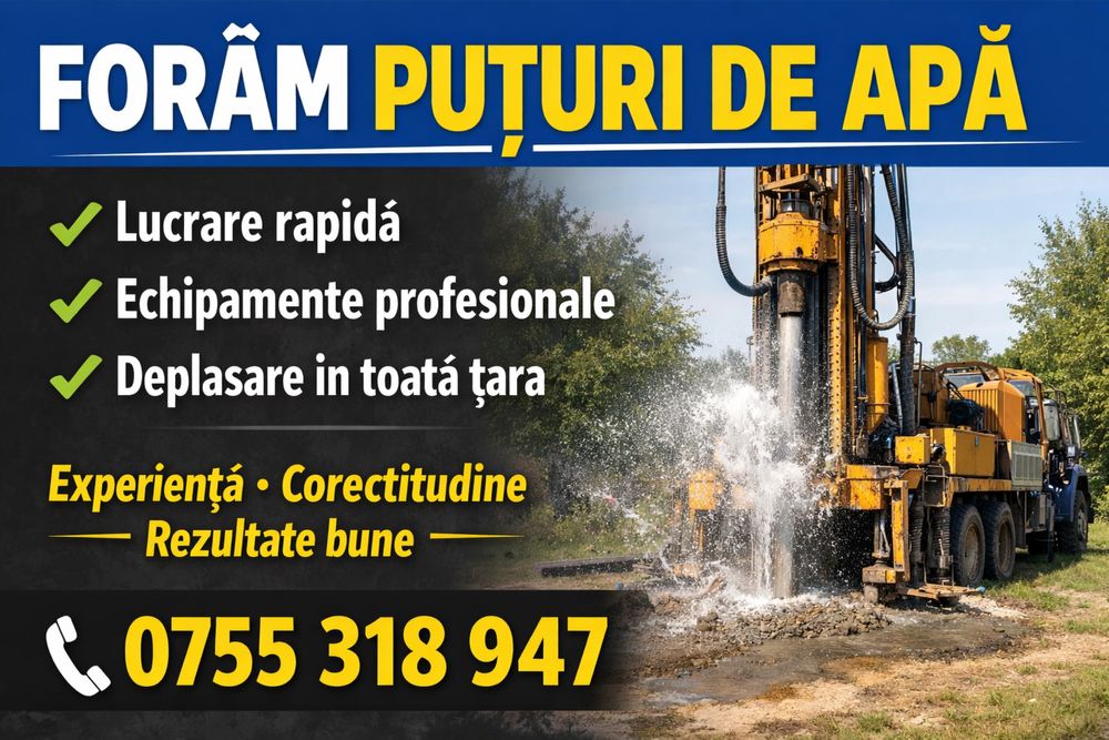 Foraje puturi apa!!!