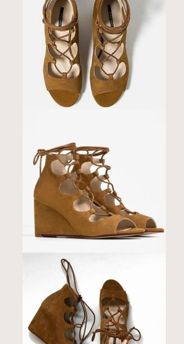 Кожени сандали Zara