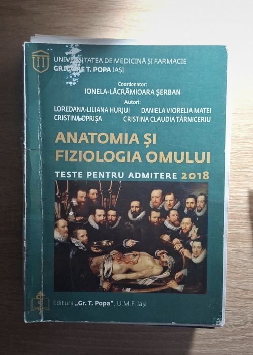 2 x Teste de admitere Anatomie - UMF Iasi