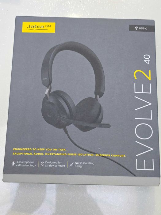 Слушалки с микрофон Jabra Evolve2 40 SE MS Stereo USB A