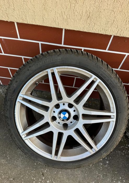 Jante BMW 5X120 R18 cu anvelope 225/45 R18 ( 2024)-Stare Excelentă, 1600 fix. All Season, M+S