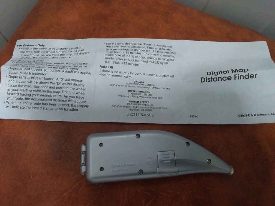 Calculator electronic distante harti