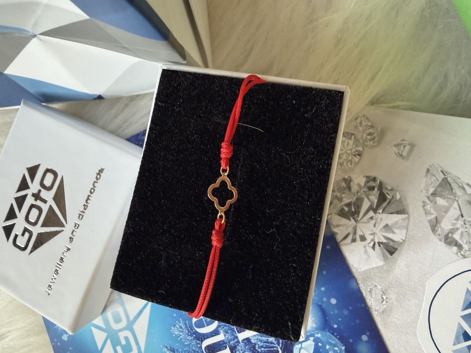 Златна гривна Goto, тенис гривна Swarovski